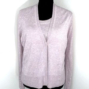 Anne Klein Lavender 2 piece Sweater Set